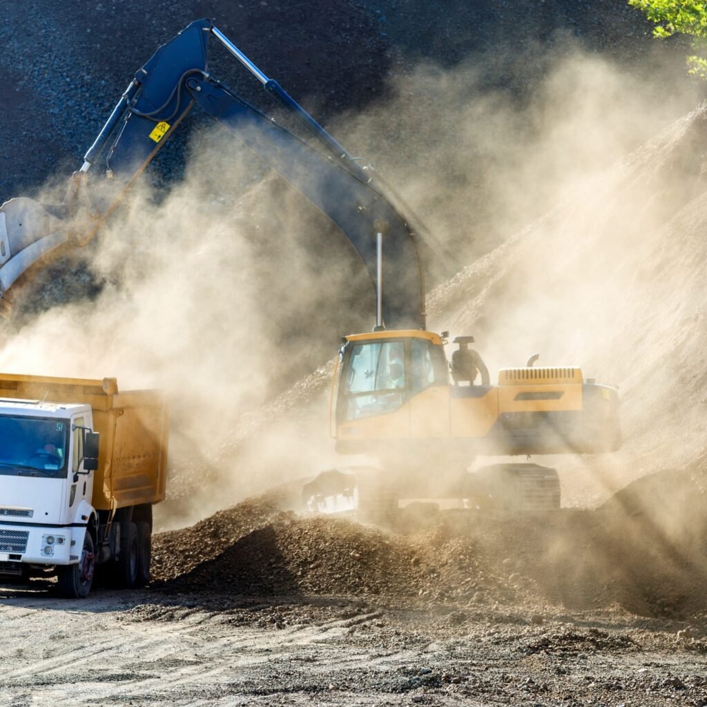 Dust on construction sites