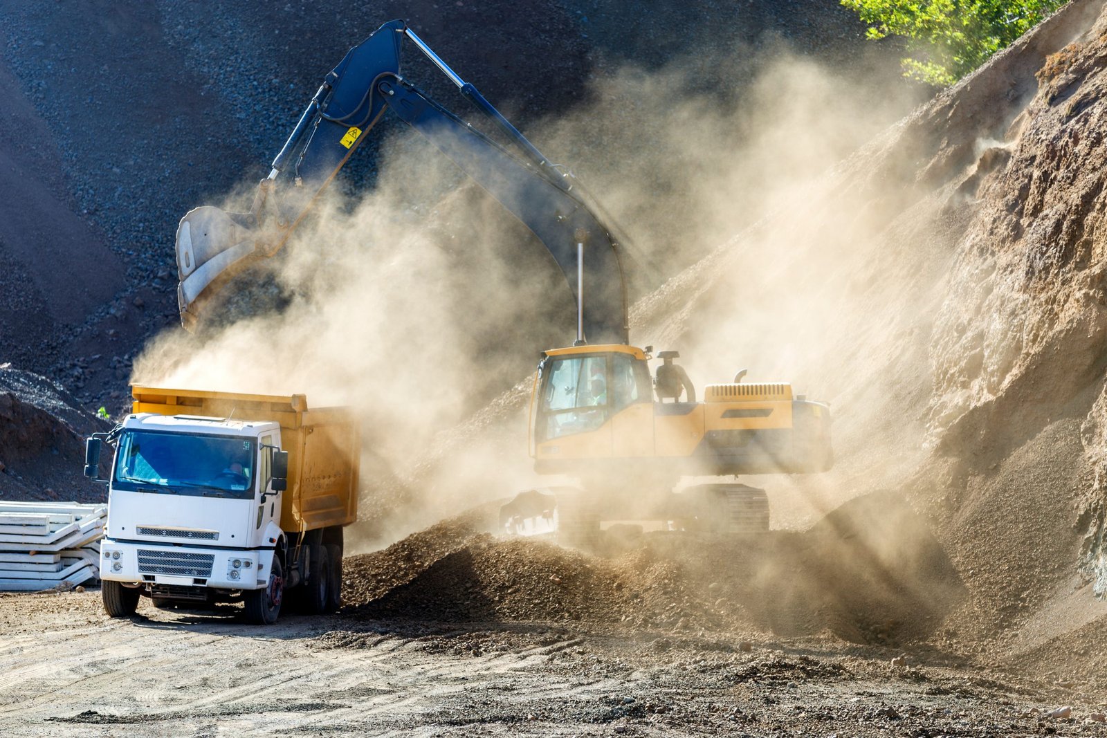 Dust on construction sites